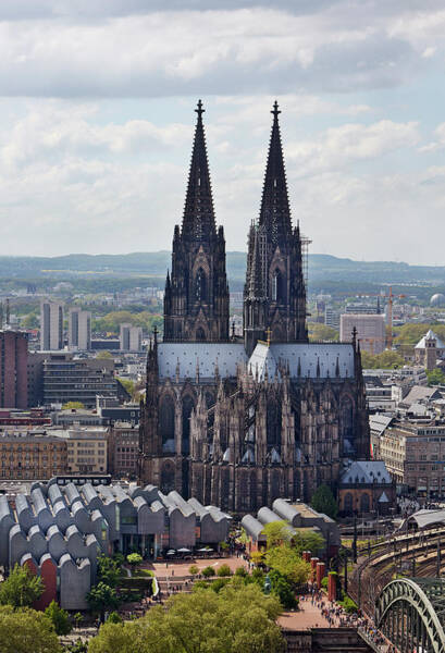 Wall Art - Photograph - Elevated View Of Cologne Cathedral by Allan Baxter