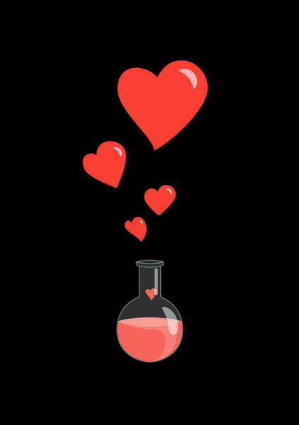 Flask Of Hearts Art Print
