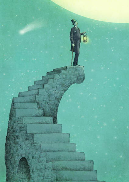 Moon Steps Art Print