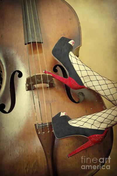 High Heels on Double Bass Art Print