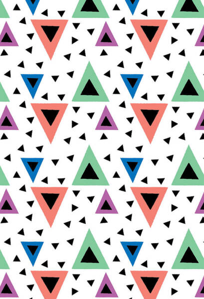 Geometric Wall Art featuring the photograph Triangular Dance Repeat Print by MGL Licensing