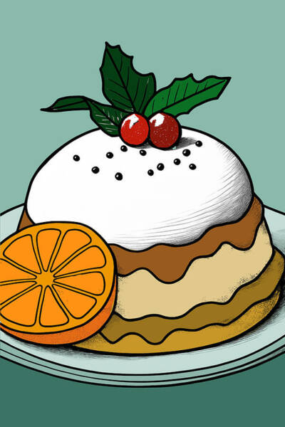 Wall Art - Drawing - Sugar Plum Sweets: Vintage Holiday Desserts 3 by Casa Cartissi