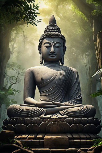 Statue Bouddha Or - Omkara