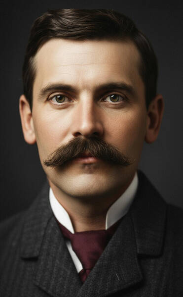 Man with Classic Mustache Art Print