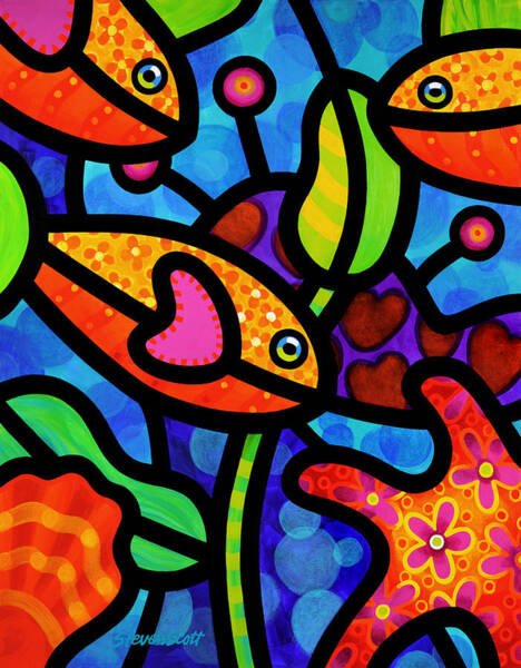 Kaleidoscope Reef Art Print