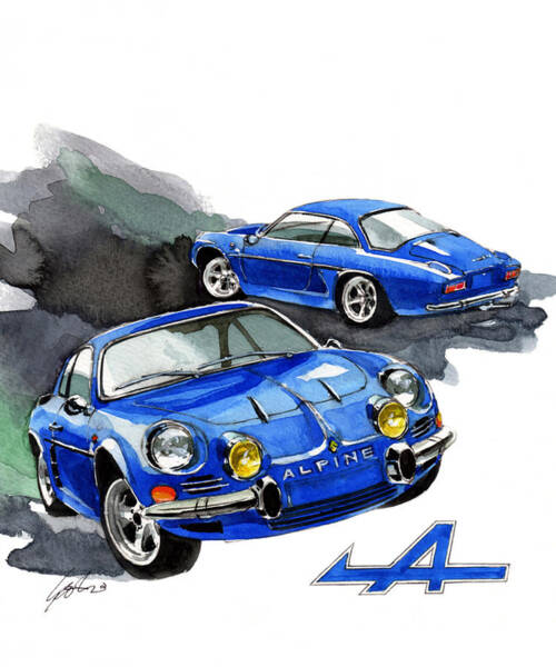 Renault Alpine A310 Showroom Classic Car Poster Prints Picture A1 