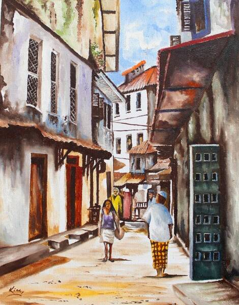 Wall Art - Painting - Coast Scene by Richard Kimenia