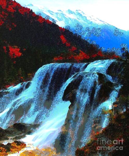 Painting - Water Fall In Asgelmint by Catherine Lott