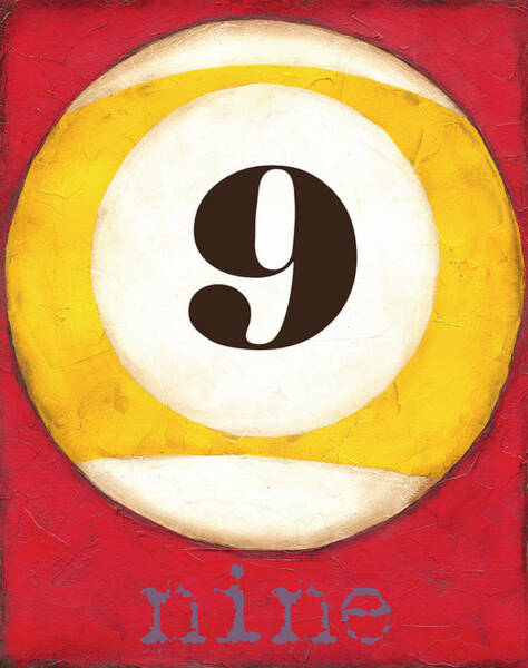 Vibrant Number Nine Pool Ball Wall Art