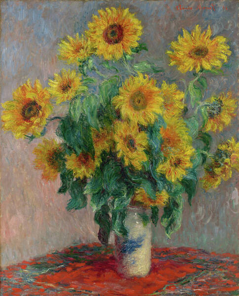 Wall Art - Painting - Bouquet of Sunflowers by Claude Monet
