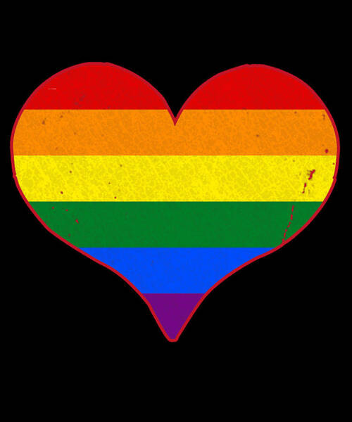 Gay Pride Love Heart Art Print