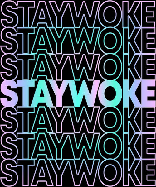 Retro Stay Woke Art Print