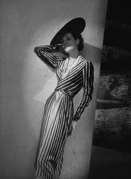 Wall Art - Photograph - A Model Wearing A Lucien Lelong Dress Boucheron by Andre Durst