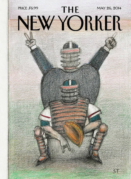 Wall Art - Painting - Baseball by Saul Steinberg