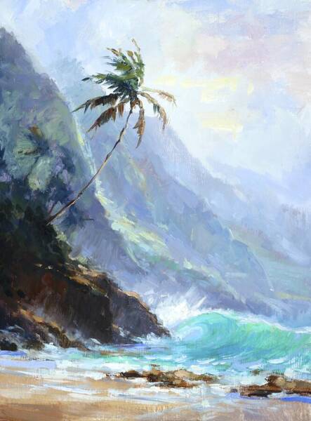 Ke'e Beach Art Print