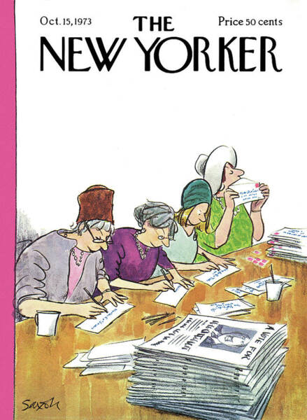 Wall Art - Painting - New Yorker October 15th, 1973 by Charles Saxon