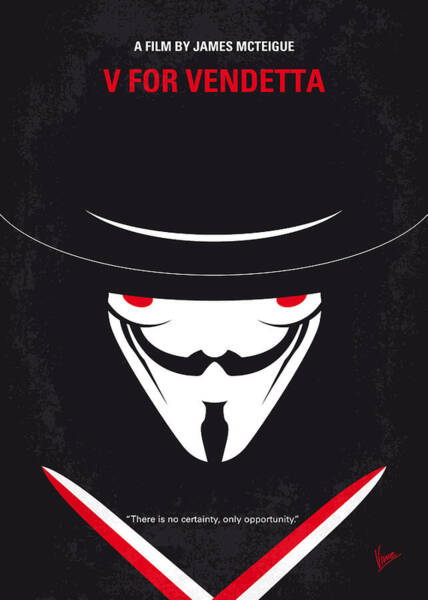V FOR VENDETTA TYPOGRAPHY QUOTES SMALL POSTER ART PRINT A3 SIZE GZ2080