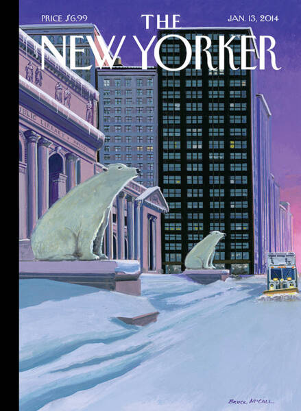 Wall Art - Painting - Polar Bears on Fifth Avenue by Bruce McCall