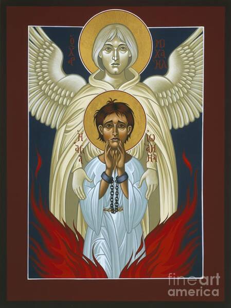 St. Joan Of Arc With St. Michael The Archangel 042 Art Print