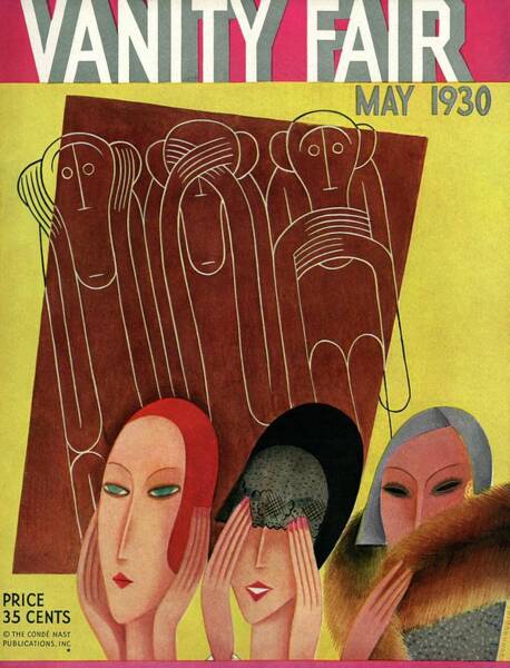 Wall Art - Photograph - Vanity Fair Cover Featuring Three Monkeys by Miguel Covarrubias