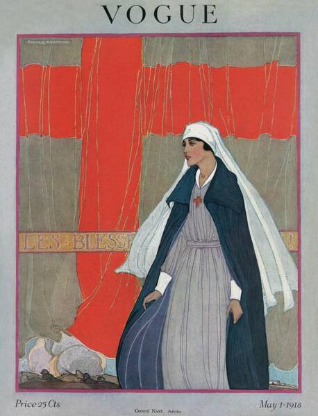 Vogue Cover Featuring A Nurse Art Print