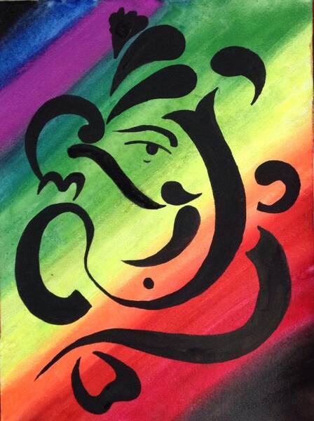Buy Online - Lord Ganesha Sketch, Canvas Prints, Vinyl, Art Print Prints,  Hindu God, Indian, Ethnic, Vintage, Religious, Spiritual, Poster, Wall art,  Walldecor JDAPR-00006332 in US