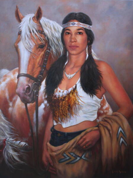 Details about   Native Americana~Indian Brave & Maiden on Log~Good to Be Near You~Artist 1915 