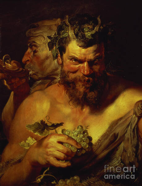 Two Satyrs By Rubens Art Print