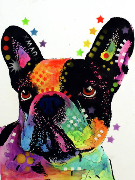 FRENCH bulldog Imprimer page dictionnaire vintage Mur Art Image frenchie Hipster