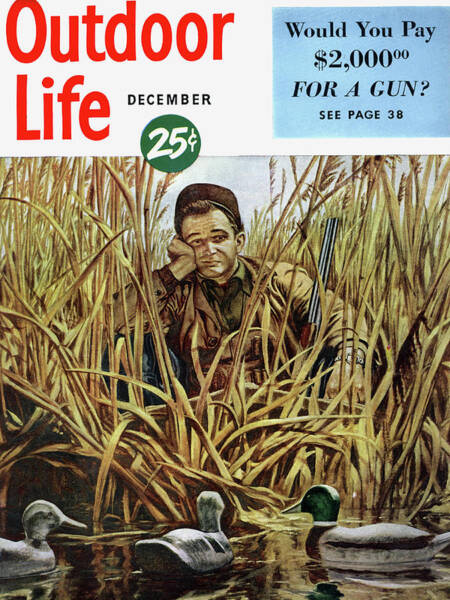 Outdoor Life Magazine Cover December 1950 Art Print