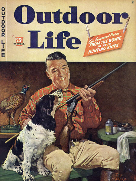 Outdoor Life Magazine Cover October 1944 Art Print