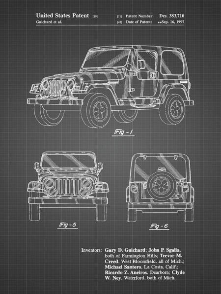Willys Jeep Patent Art Prints set of 12 prints Black & White Automotive Wall Art 