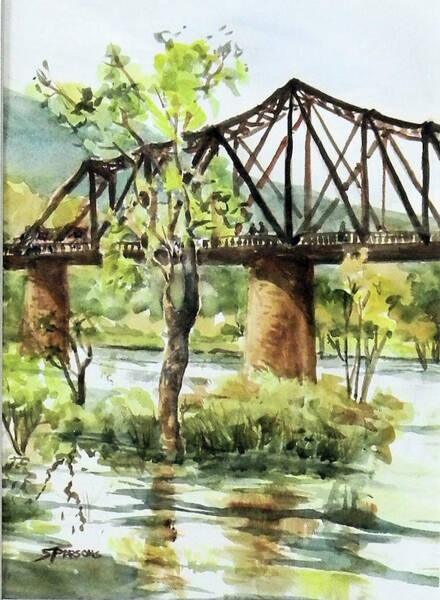 Cotter Bridge Art Print