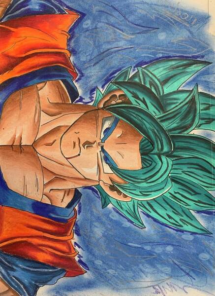 Goku super Saiyan blue Acrylic Print by Amar Maruf - Pixels