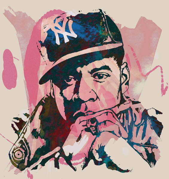 Portrait of a Man in a NY Cap Art Print