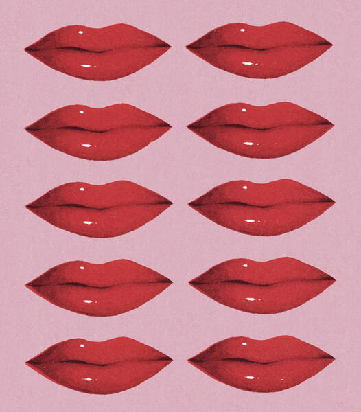 Lip Pattern Art Print