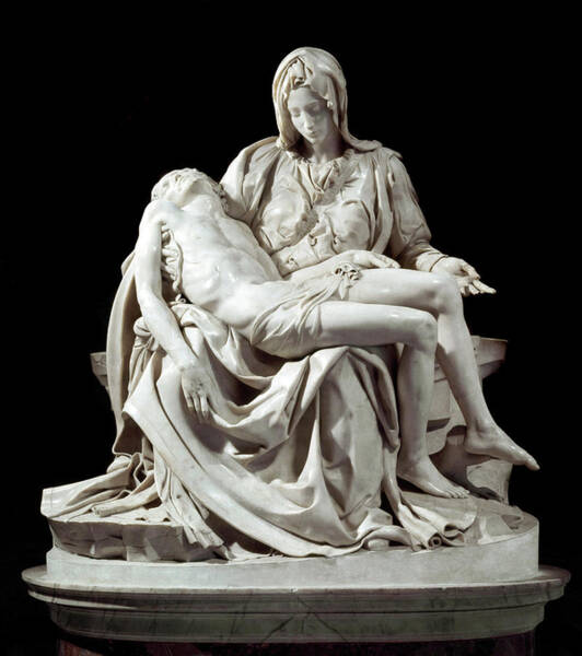 Wall Art - Photograph - Pieta Marble Sculpture By Michelangelo Buonarroti by Unknown