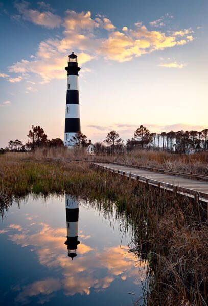 Bodie Island Lighthouse - Cape Hatteras Outer Banks Nc Art Print
