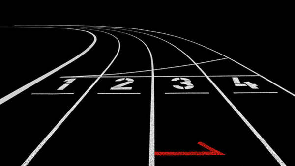 Racing Track with Arrow Guidance Wall Art