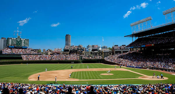 Day Game At Wrigley Field Art Print