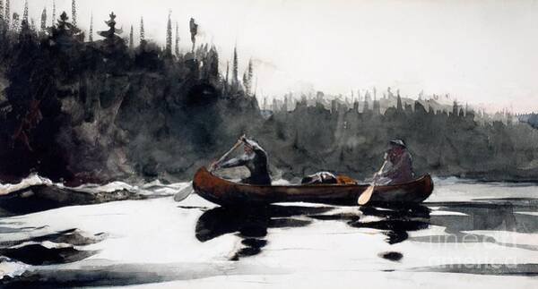 Guides Shooting Rapids Art Print