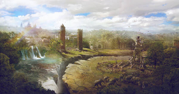Wall Art - Painting - Barcelona Aftermath La Placa Espanya by Guillem H Pongiluppi