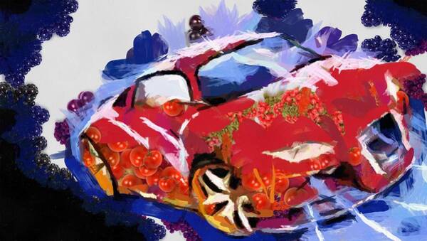  Painting - Chubby Car Red by Catherine Lott