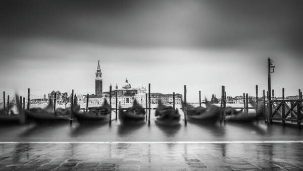 Gondolas In The Waves Art Print