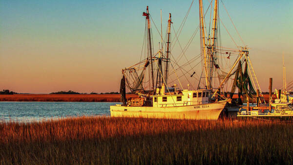  Photograph - Fishing Boat at Sunrise by Louis Dallara