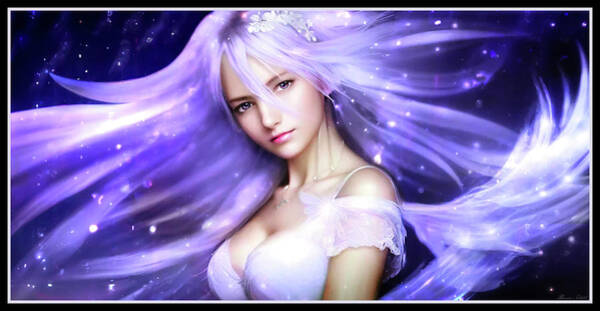 Cosmic Girl Of Mystery Art Print