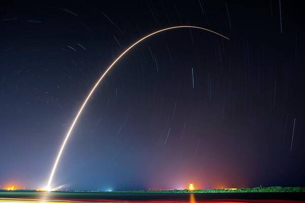 Falcon 9 Rocket Launch By Spacex #1 Art Print