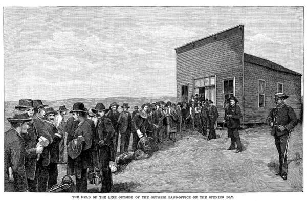 Oklahoma Land Rush, 1889 #1 Art Print
