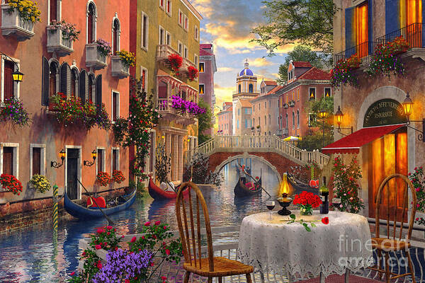 Wall Art - Digital Art - Venice Al Fresco #1 by Dominic Davison