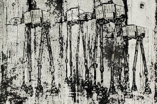 Wall Art - Digital Art - At - At Herd by No Alphabet